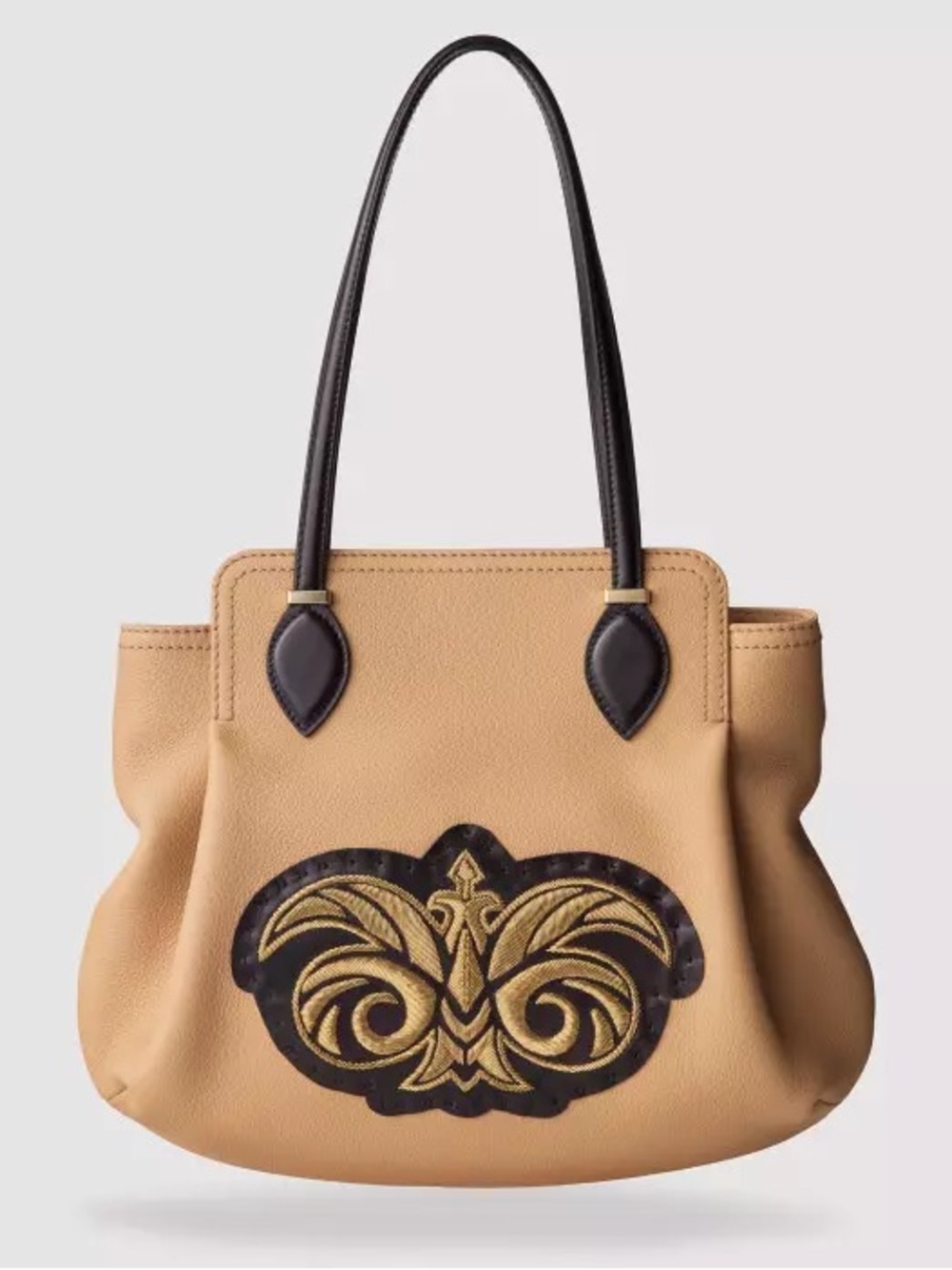 MASHA Keja Adriana Cannetille Leather Tote NWT